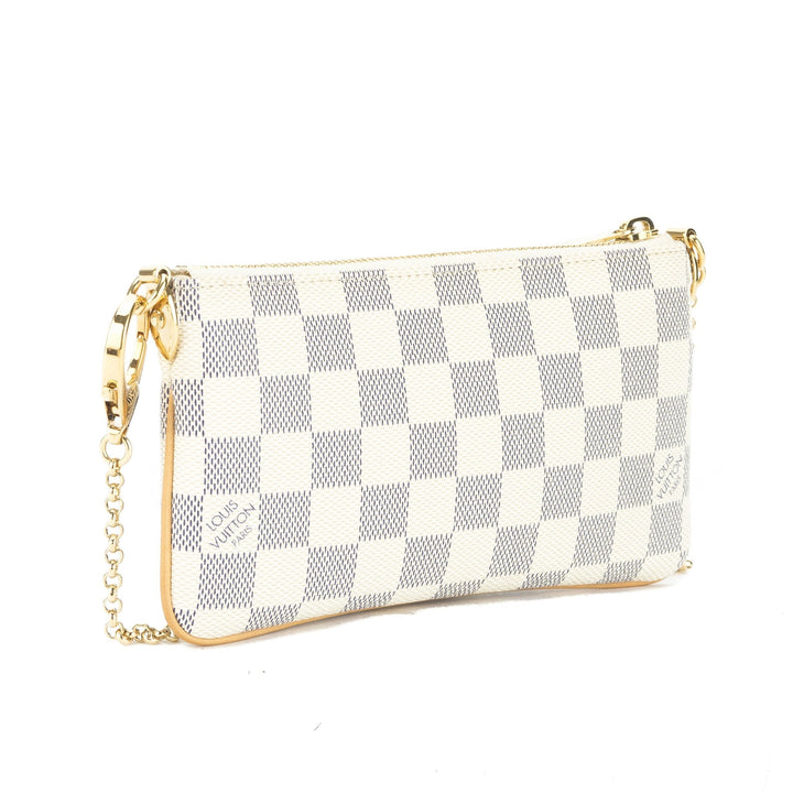 L*V Damier Azur Pochette Milla MM Bag (Pre Owned)