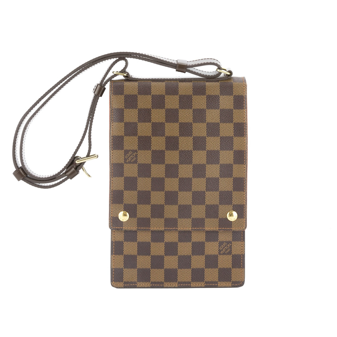L*V Damier Ebene Portobello Shoulder Bag (Pre Owned)