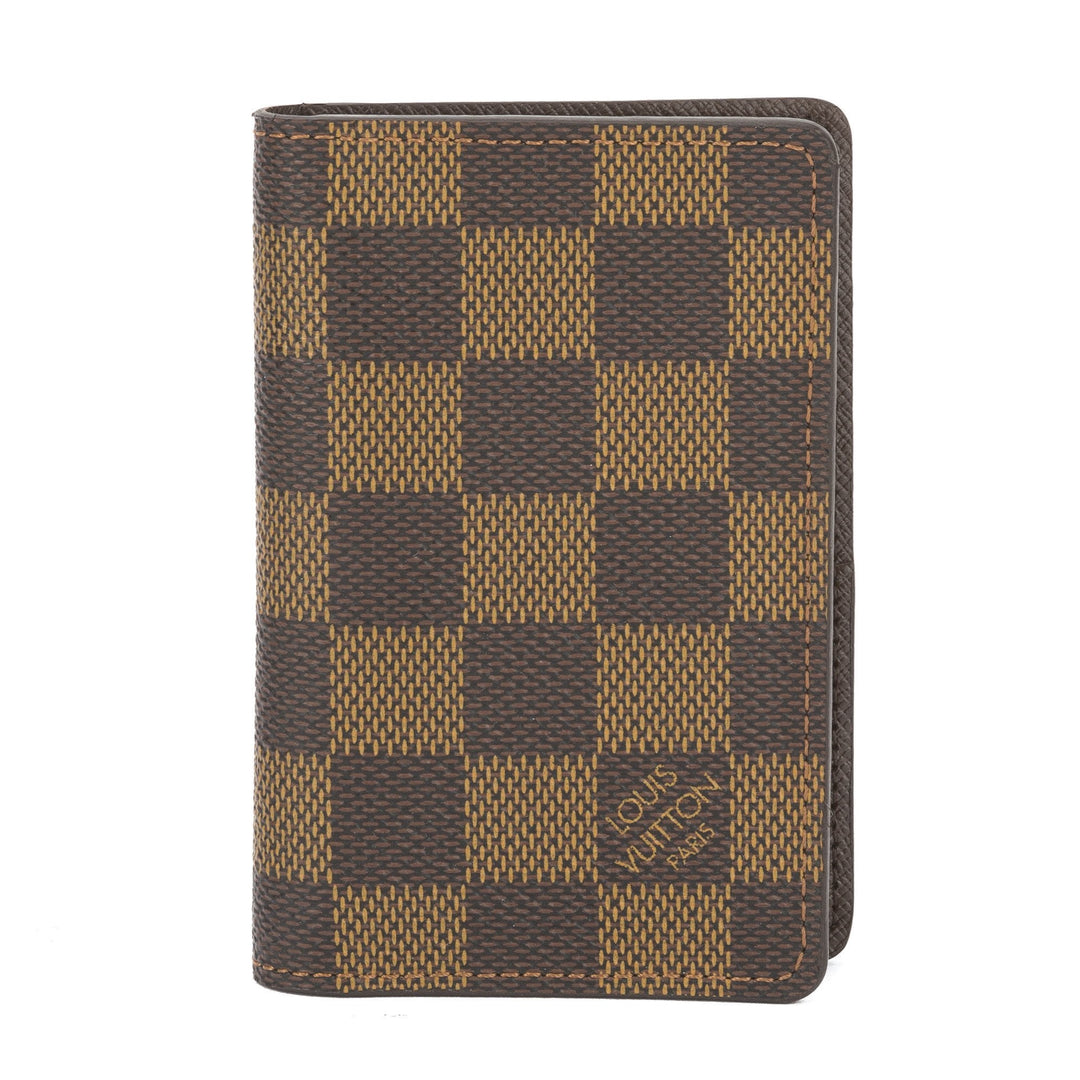 L*V Damier Ebene Organizer de Poche Card Case (Pre Owned)