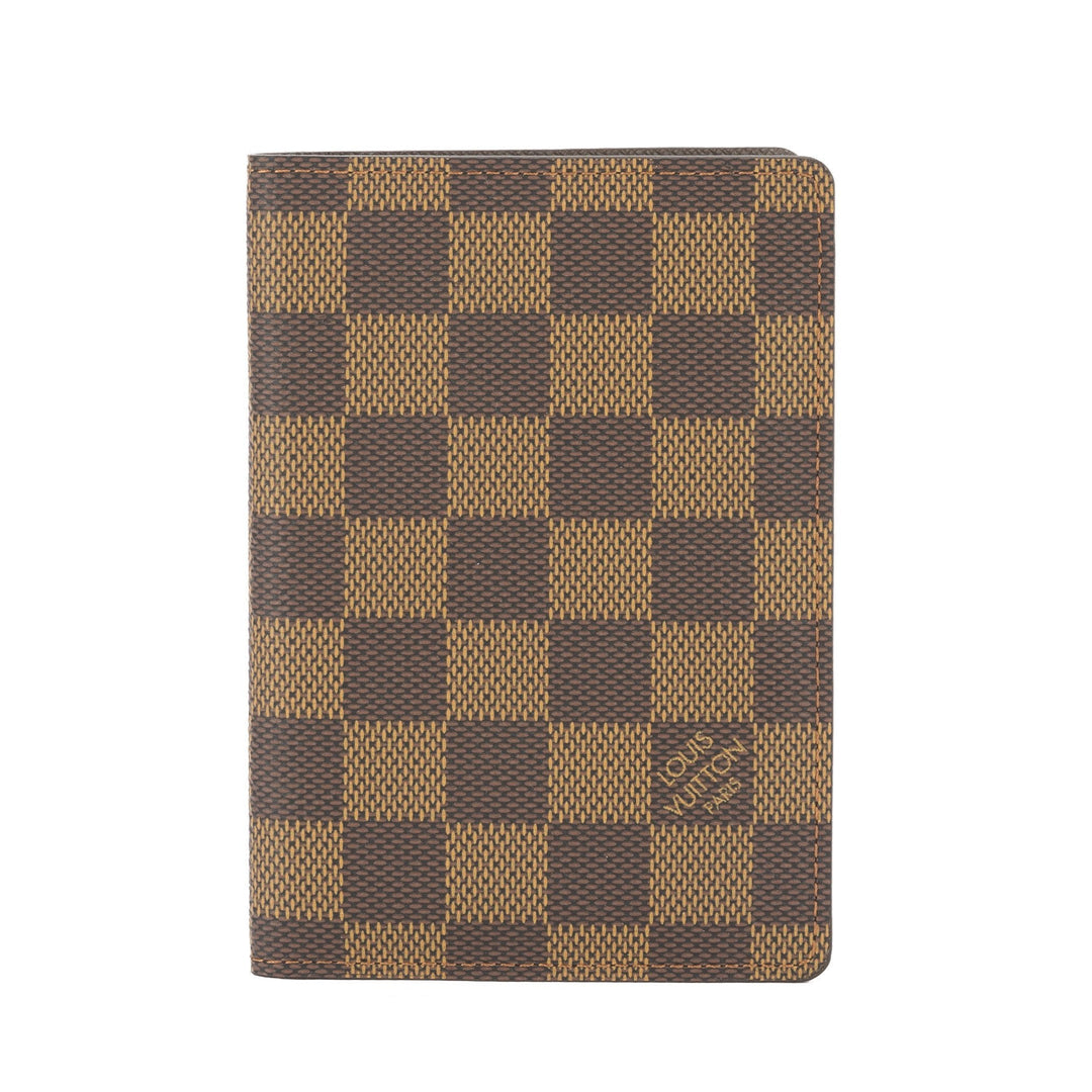L*V Damier Ebene Couverture Passport Case  (Pre Owned)