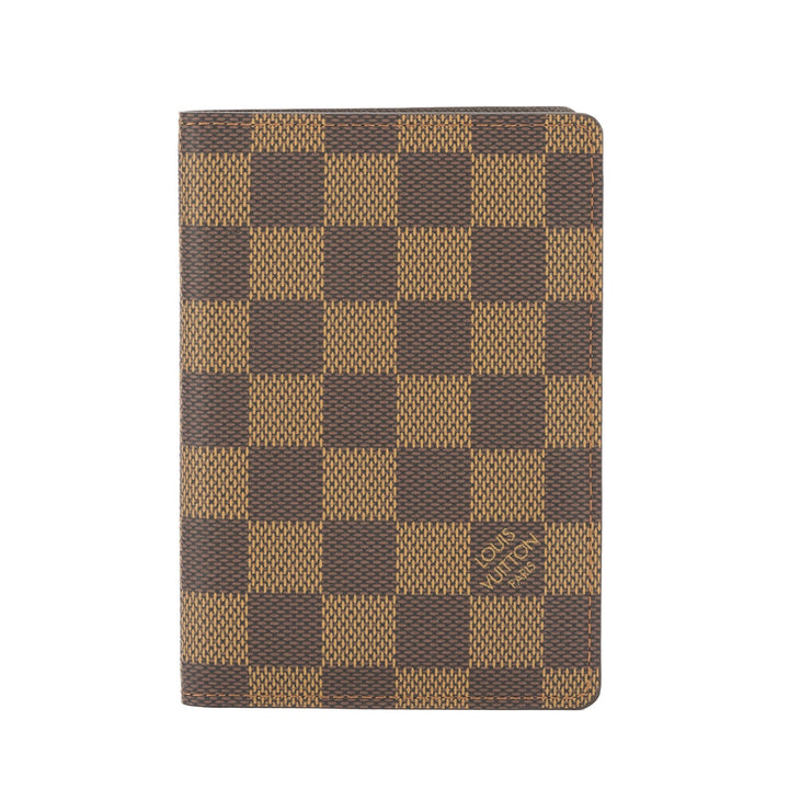 L*V Damier Ebene Couverture Passport Case  (Pre Owned)
