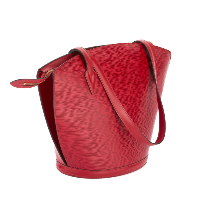 L*V Castillian Red Epi Saint Jacques Shopping Tote (Pre Owned)