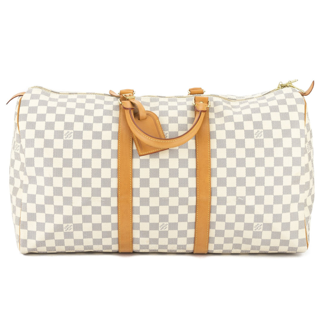 L*V Damier Azur Keepall 50 Boston Bag (Pre Owned)