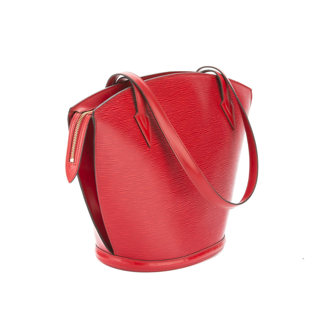 L*V Castillian Red Epi Saint Jacques Shopping Tote (Pre Owned)
