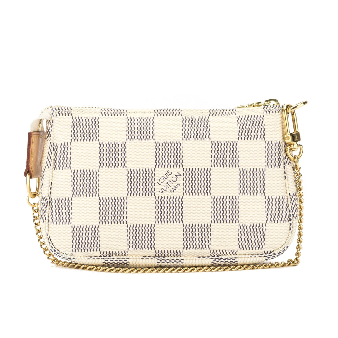L*V Damier Azur Mini Pochette Accessoires Bag (Pre Owned)