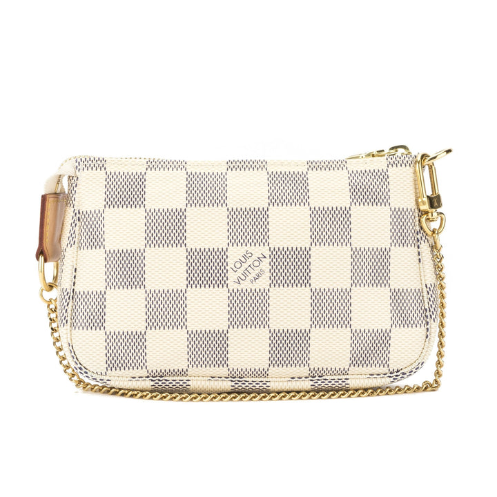 L*V Damier Azur Mini Pochette Accessoires Bag (Pre Owned)