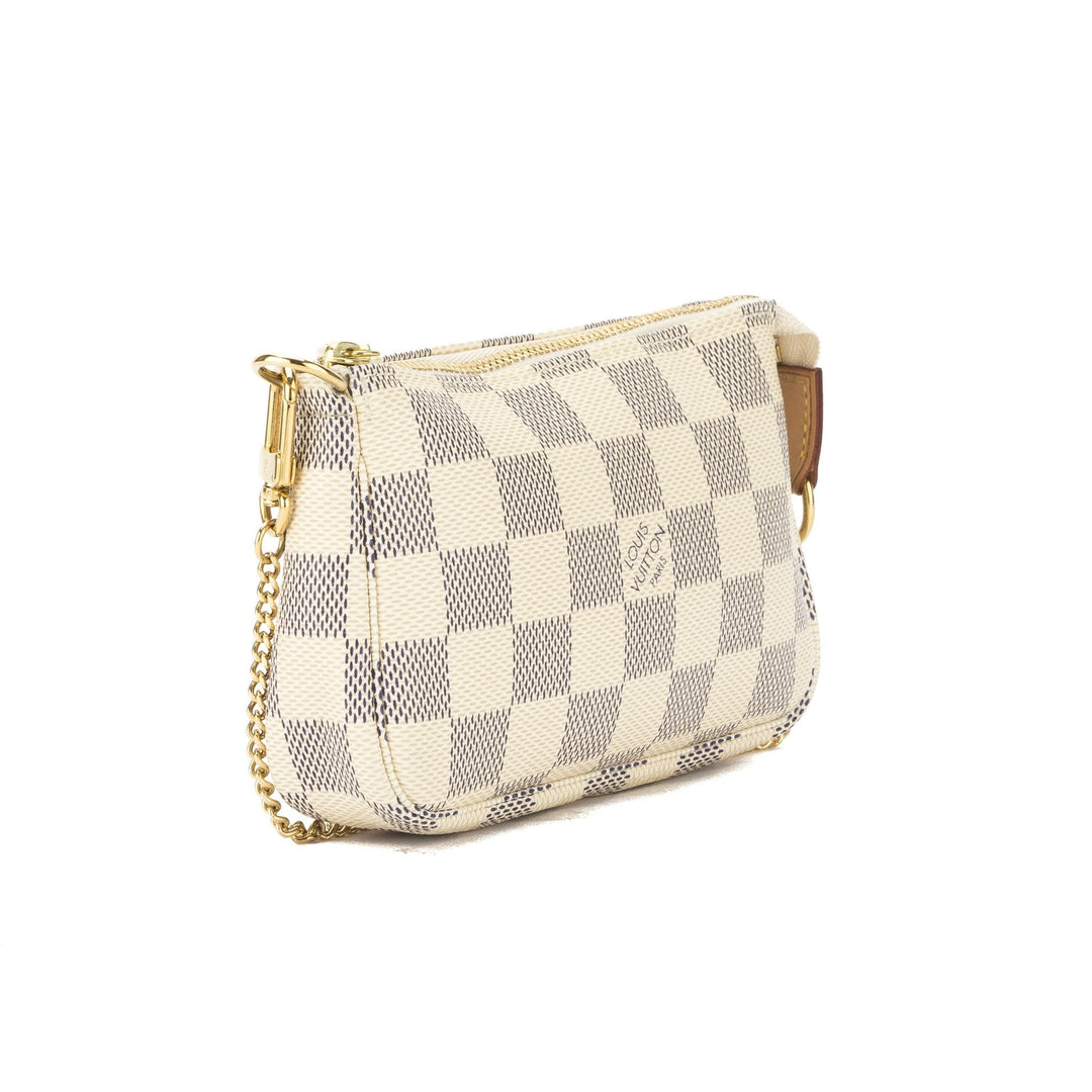L*V Damier Azur Mini Pochette Accessoires Bag (Pre Owned)