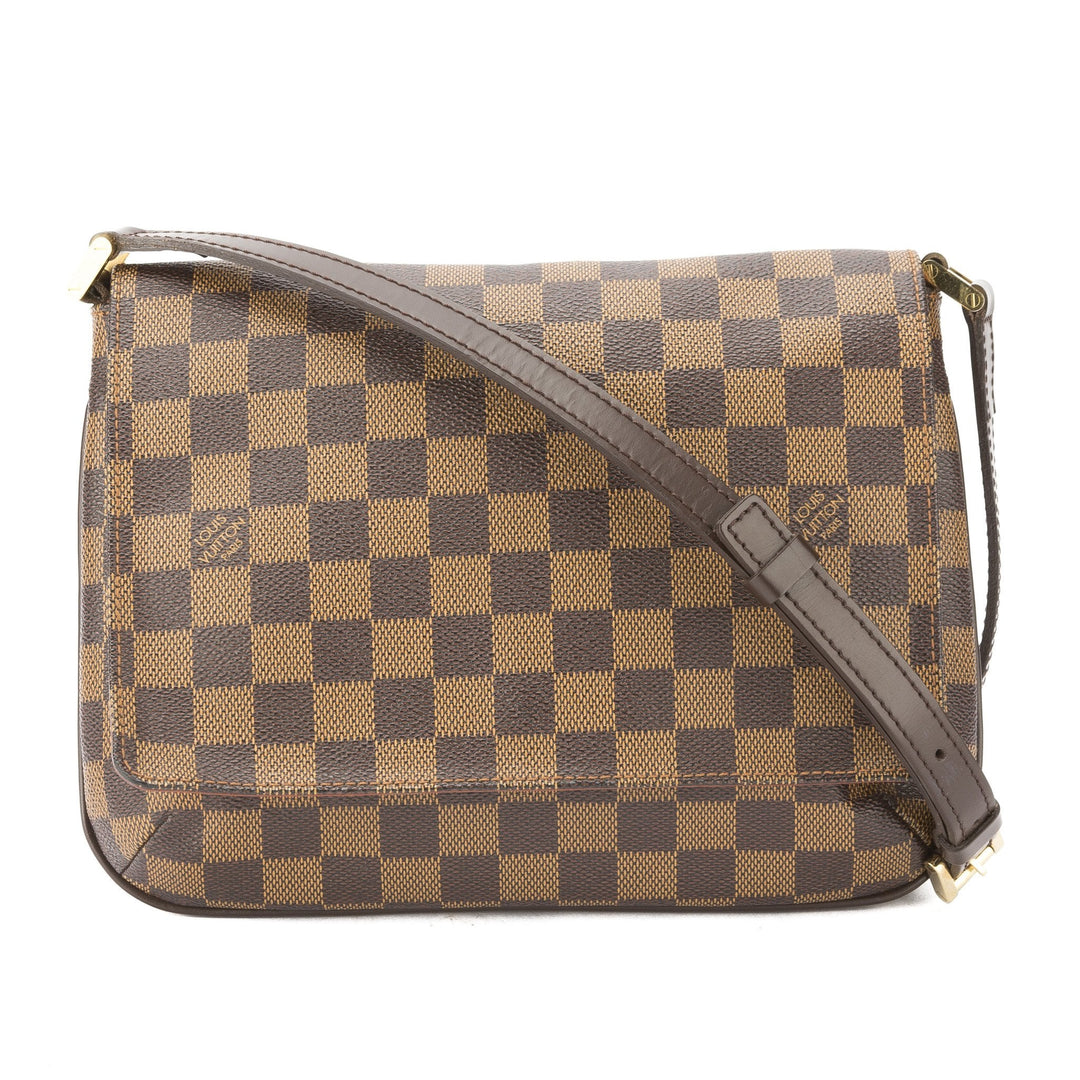 L*V Damier Ebene Musette Tango Long Strap Bag (Pre Owned)