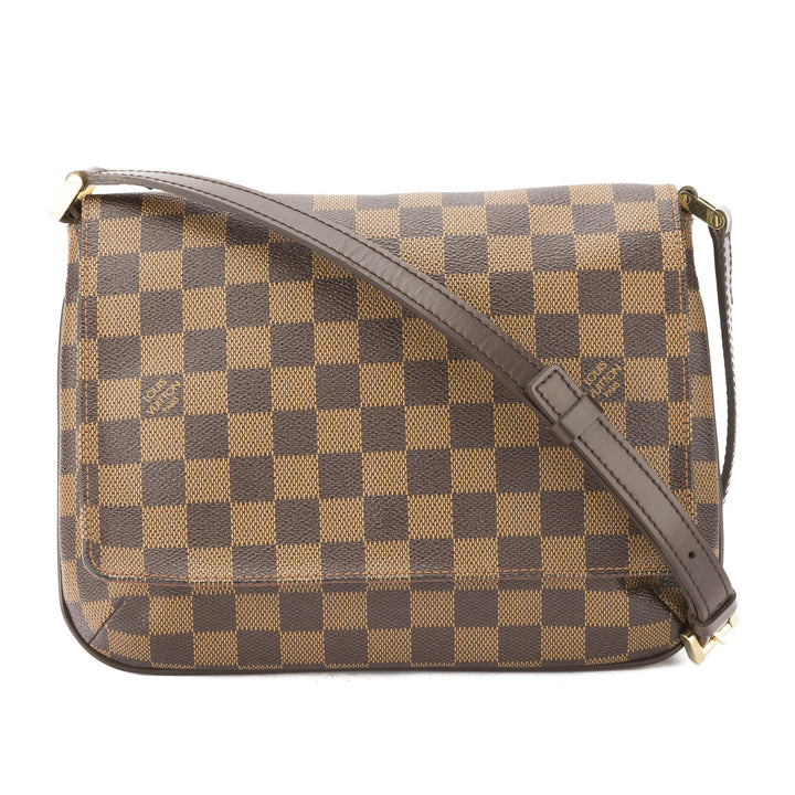 L*V Damier Ebene Musette Tango Long Strap Bag (Pre Owned)