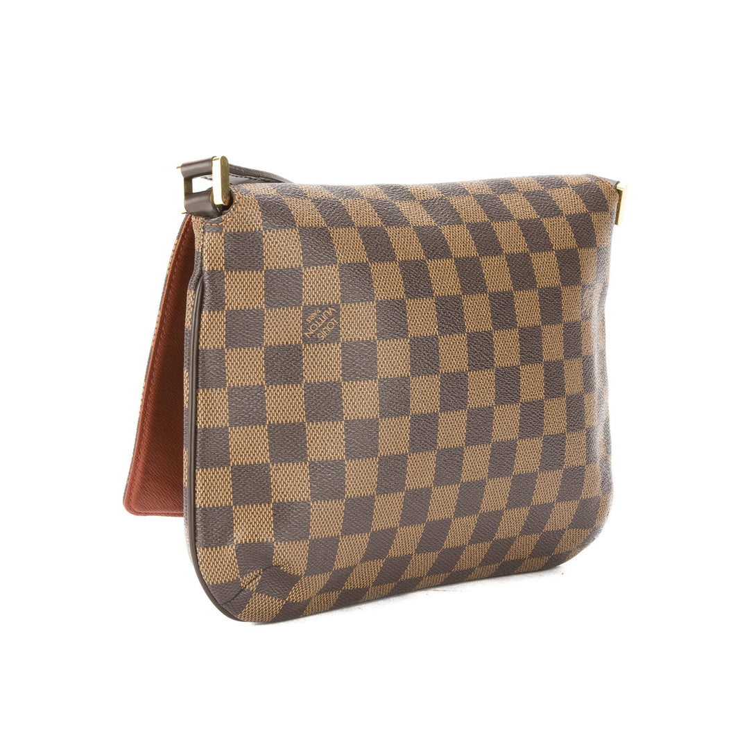 L*V Damier Ebene Musette Tango Long Strap Bag (Pre Owned)