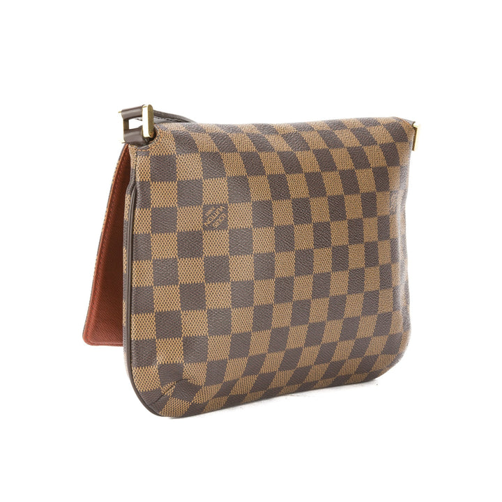 L*V Damier Ebene Musette Tango Long Strap Bag (Pre Owned)