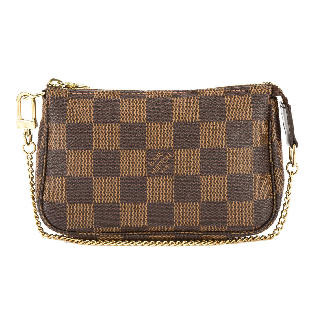 L*V Damier Ebene Mini Pochette Accessoires Bag (Pre Owned)