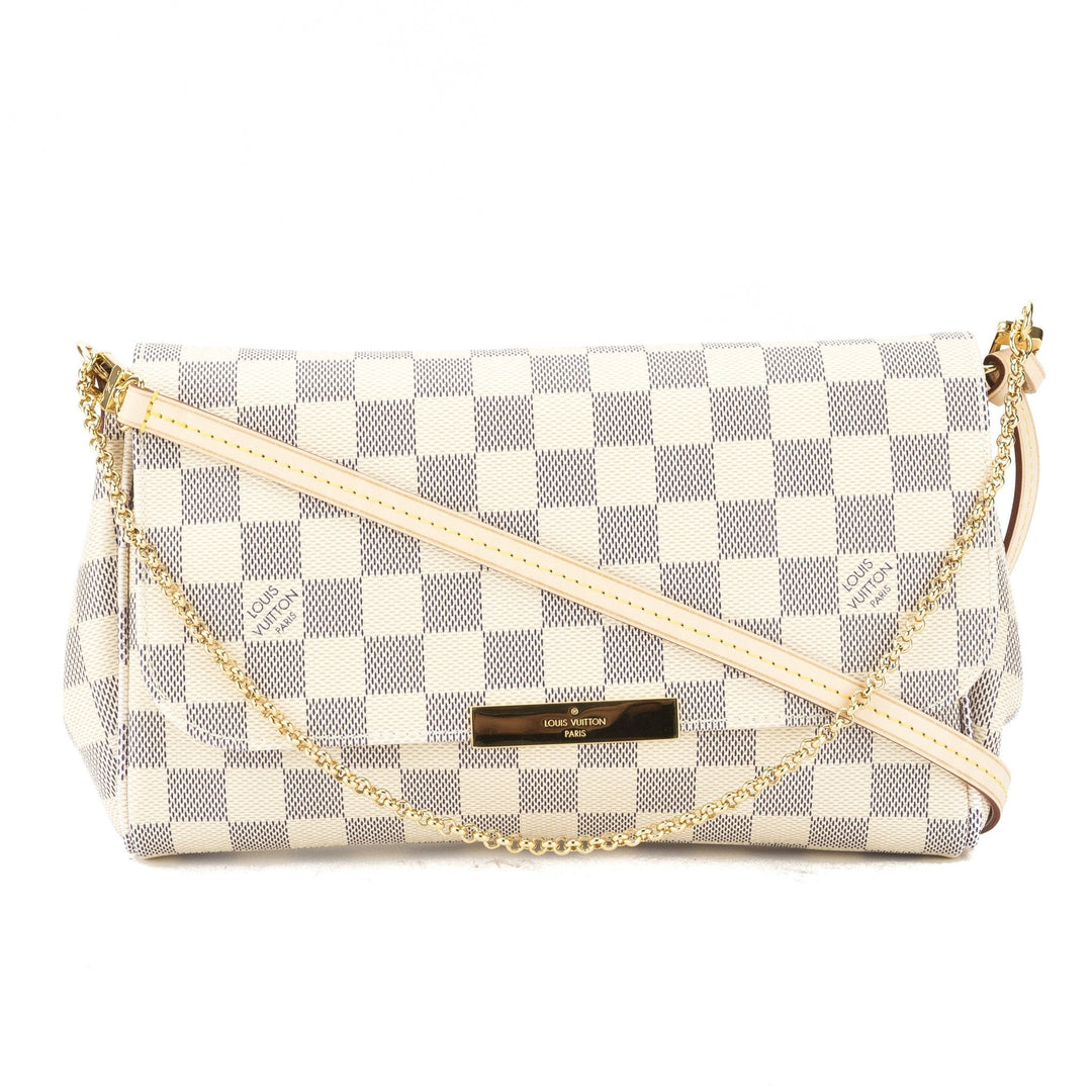 L*V Damier Azur Favorite MM Bag (Pre Owned)