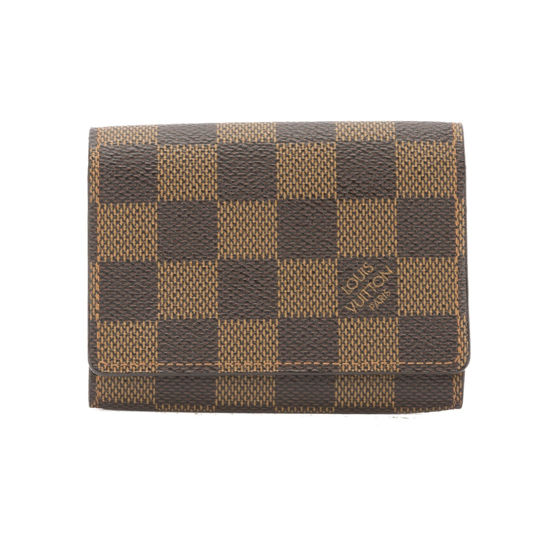 L*V Damier Ebene Enveloppe Cartes De Visite Card Case (Pre Owned)