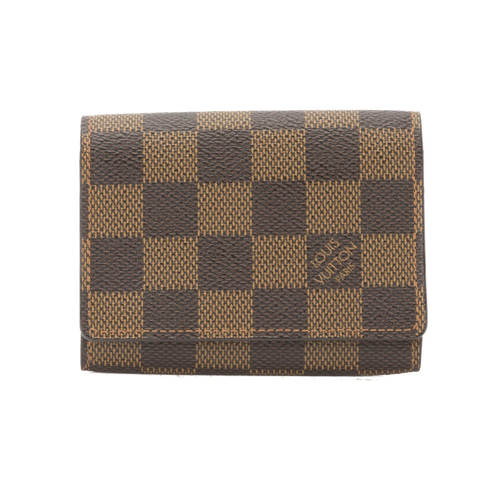 L*V Damier Ebene Enveloppe Cartes De Visite Card Case (Pre Owned)
