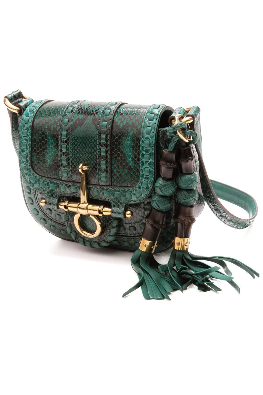 Snaffle Bit Bag - Green Python