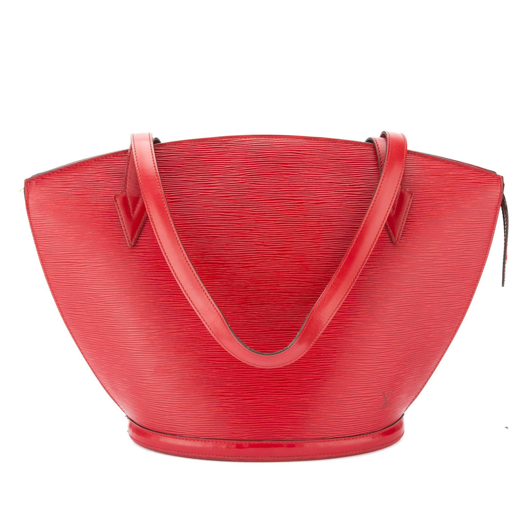 L*V Castillian Red Epi Saint Jacques Shopping Tote (Pre Owned)