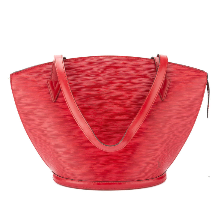 L*V Castillian Red Epi Saint Jacques Shopping Tote (Pre Owned)