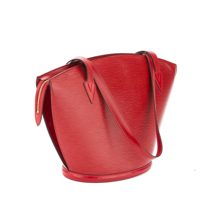 L*V Castillian Red Epi Saint Jacques Shopping Tote (Pre Owned)