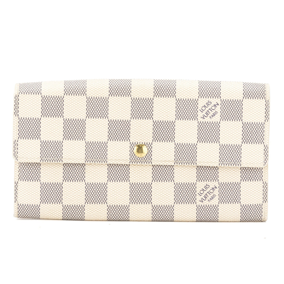L*V Damier Azur Portefeuille Sarah Wallet (Pre Owned)