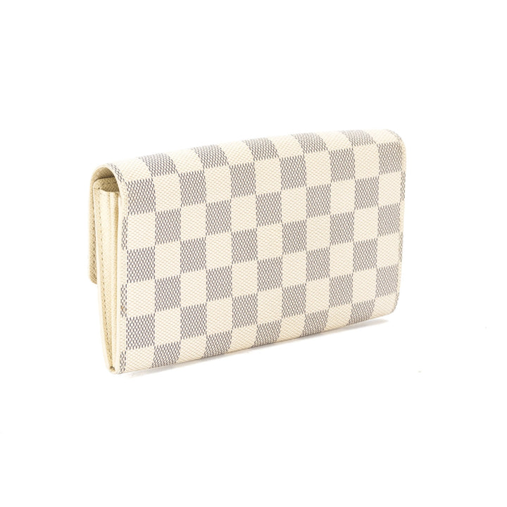 L*V Damier Azur Portefeuille Sarah Wallet (Pre Owned)