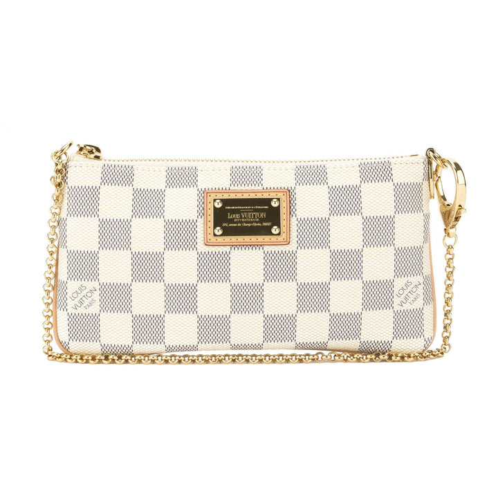 L*V Damier Azur Pochette Milla MM Bag (Pre Owned)