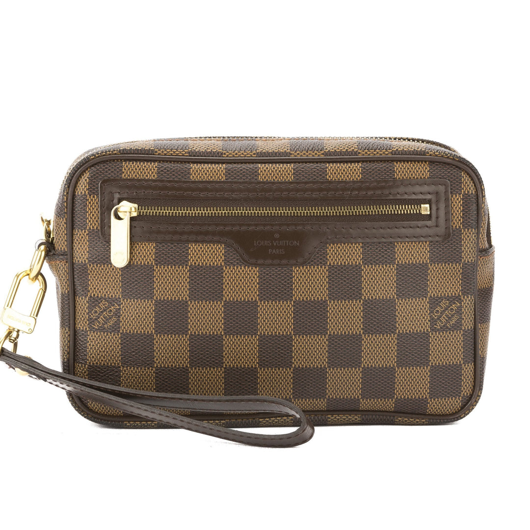 L*V Damier Ebene Pochette Billets Macao Bag (Pre Owned)