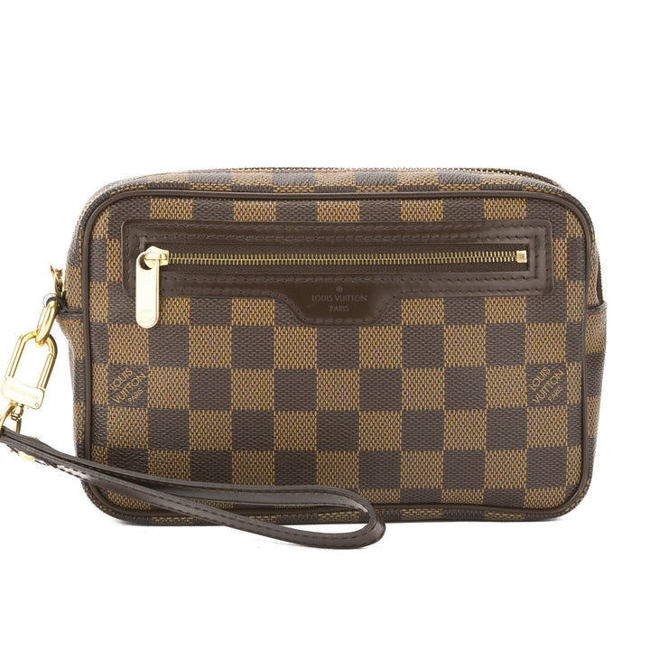L*V Damier Ebene Pochette Billets Macao Bag (Pre Owned)
