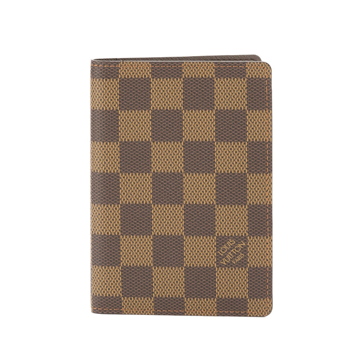 L*V Damier Ebene Couverture Passport Case  (Pre Owned)