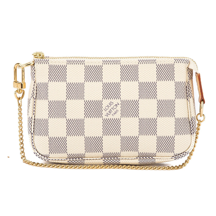L*V Damier Azur Mini Pochette Accessoires Bag (Pre Owned)