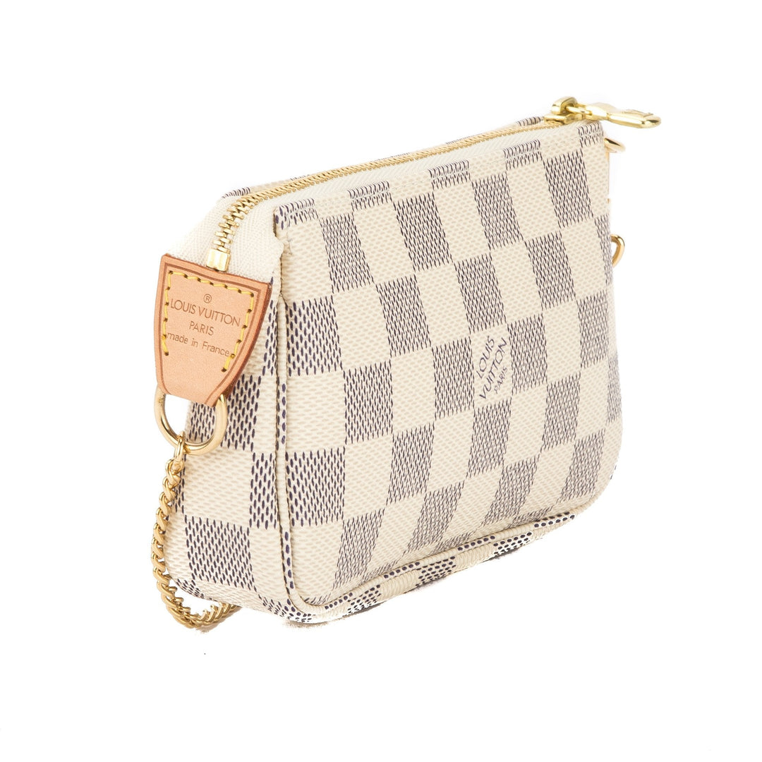 L*V Damier Azur Mini Pochette Accessoires Bag (Pre Owned)