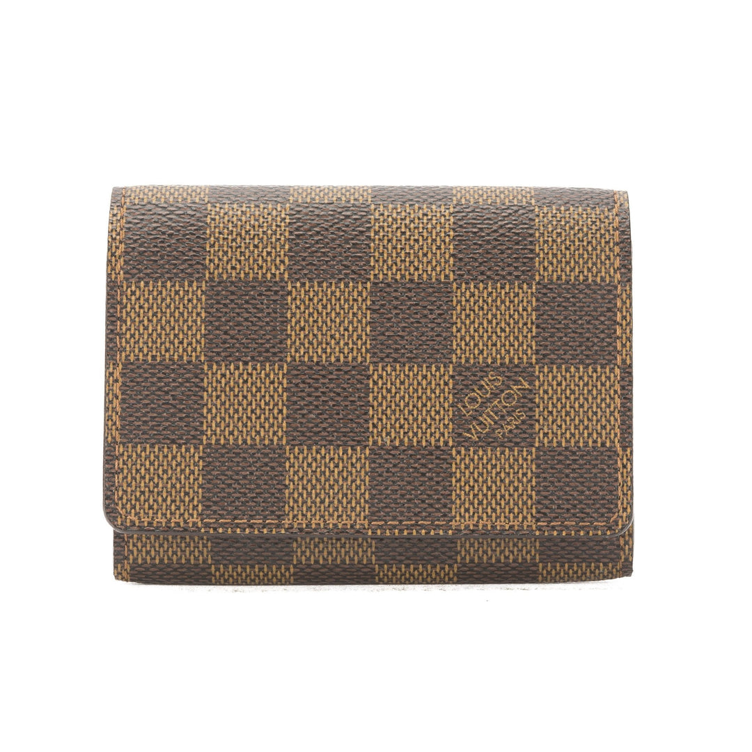 L*V Damier Ebene Enveloppe Cartes De Visite Card Case (Pre Owned)