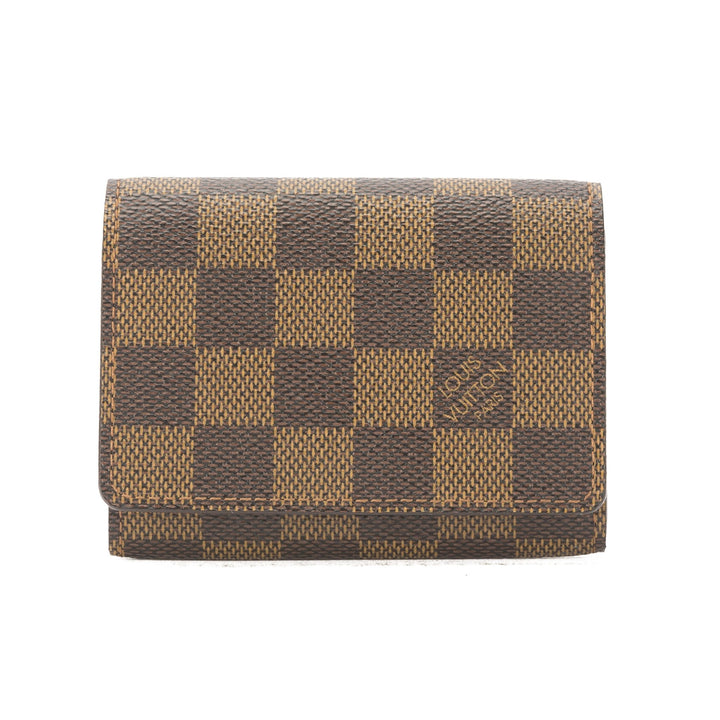 L*V Damier Ebene Enveloppe Cartes De Visite Card Case (Pre Owned)