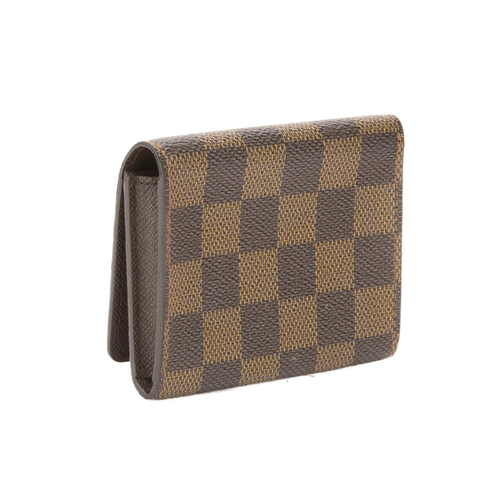 L*V Damier Ebene Enveloppe Cartes De Visite Card Case (Pre Owned)