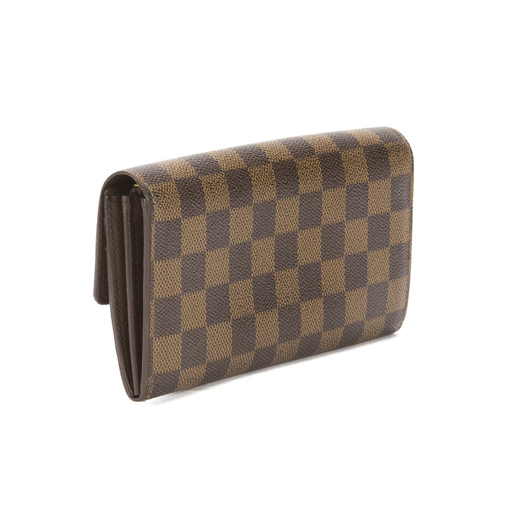 L*V Damier Ebene Sarah Long Wallet (Pre Owned)