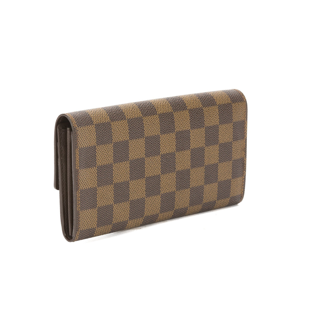 L*V Damier Ebene Sarah Long Wallet (Pre Owned)