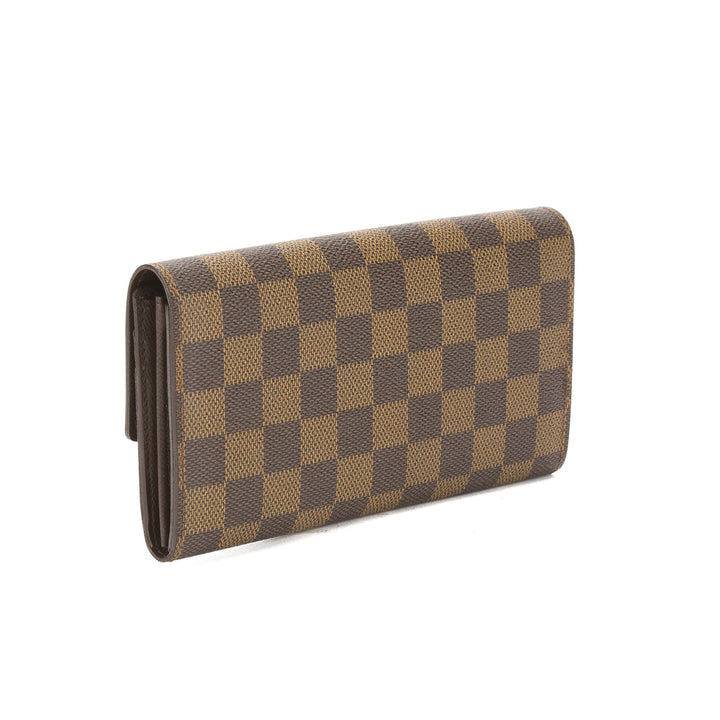 L*V Damier Ebene Sarah Long Wallet (Pre Owned)