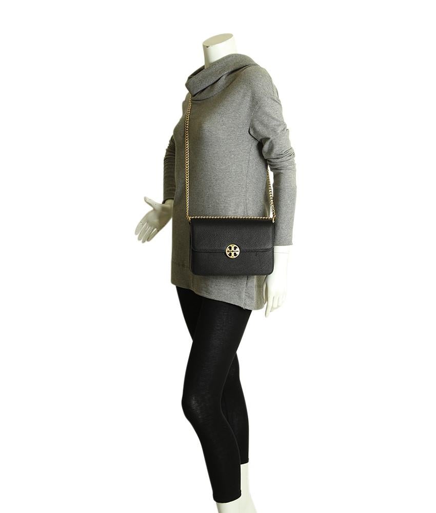 Tory Burch Chelsea Black Leather Shoulder Bag
