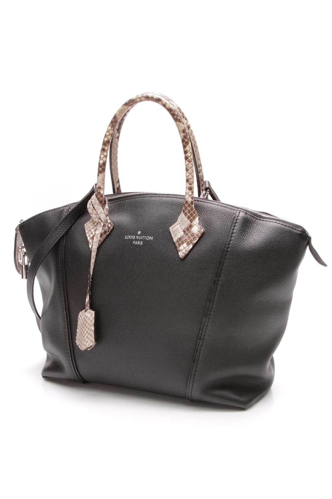 Soft Lockit PM Taurillon Bag - Black Python Handle