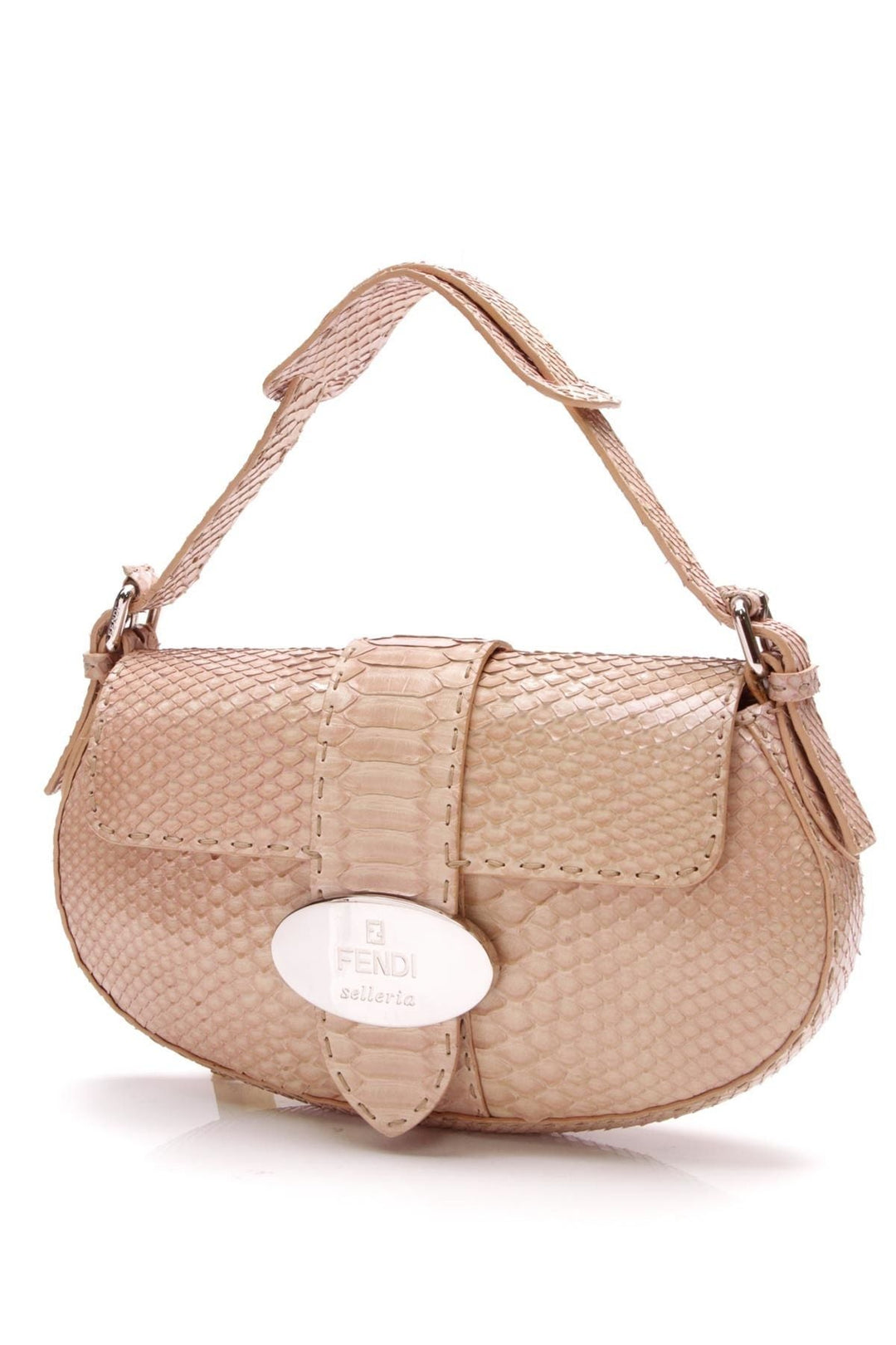 Selleria Flap Shoulder Bag - Pink Python