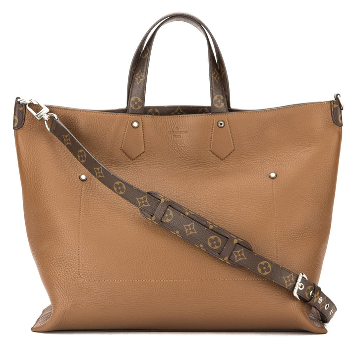 L*V Cuir Taurilon Leather East West Tote Bag (Pre Owned)