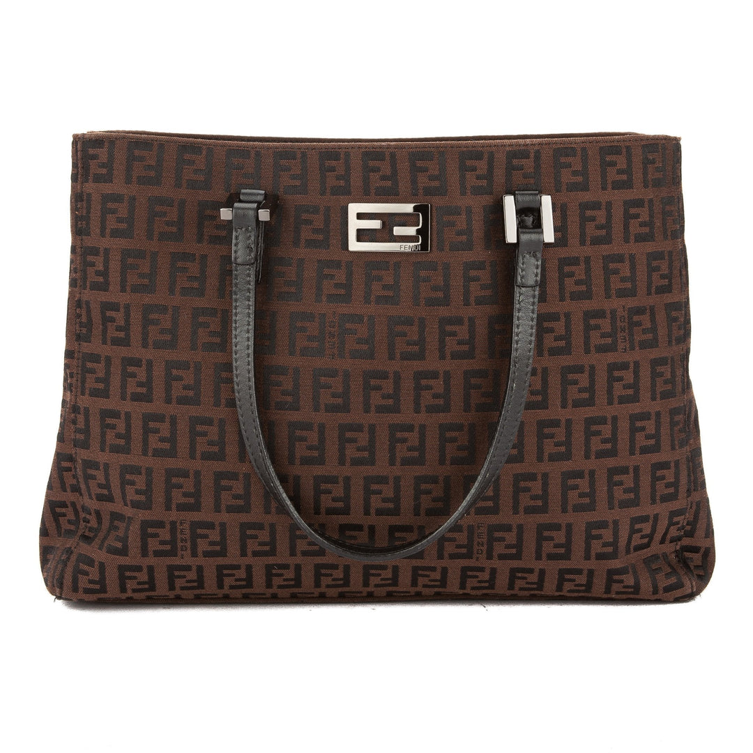 Fendi Brown Nylon Zucca Tote Bag (Pre Owned)