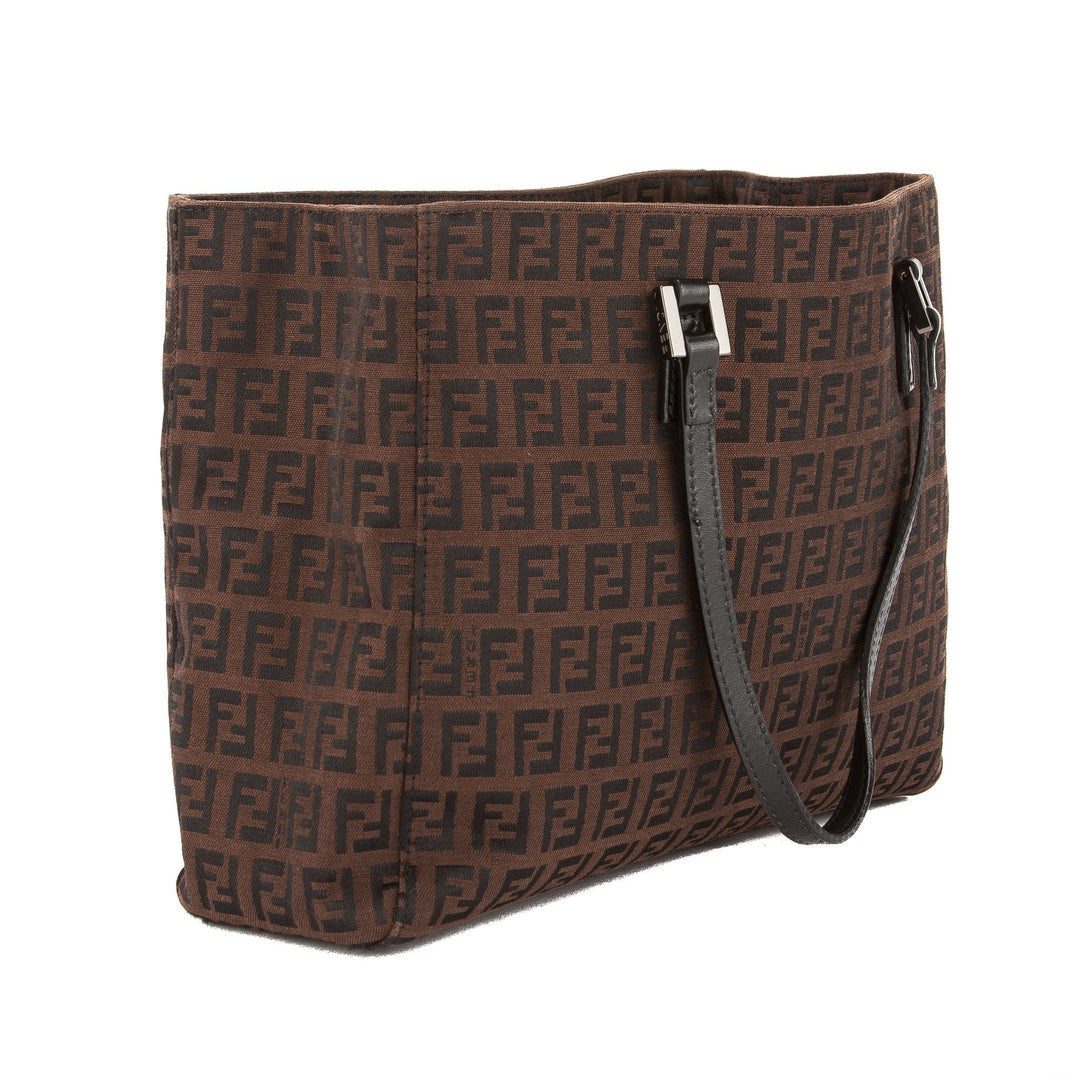 Fendi Brown Nylon Zucca Tote Bag (Pre Owned)
