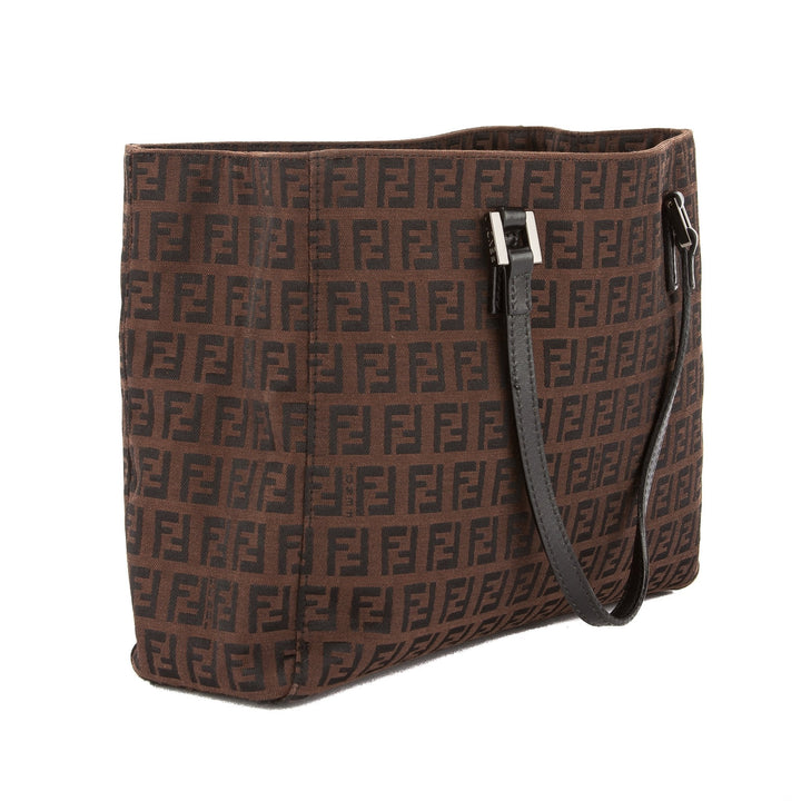 Fendi Brown Nylon Zucca Tote Bag (Pre Owned)
