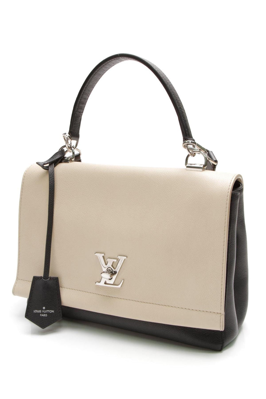 Lockme II Crossbody Calfskin Bag - Vanille Noir