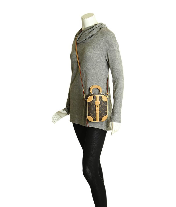 L*V Mini Luggage Monogram Crossbody Bag