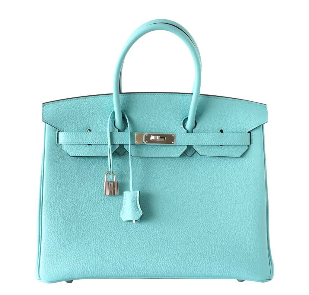Hermès Birkin 35 Blue Atoll Bag PHW