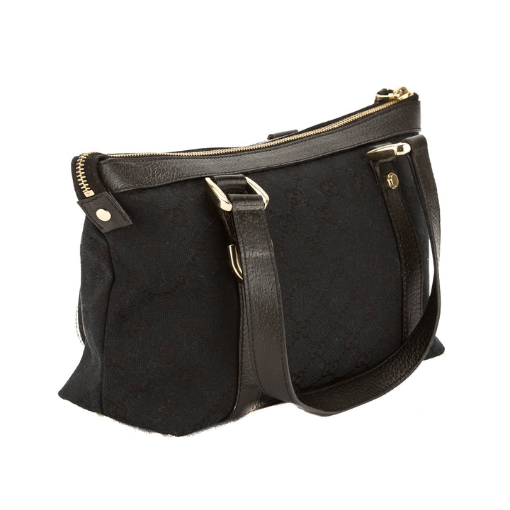G*G Blue Leather GG Monogram Canvas D-Ring Tote Bag (Pre Owned)