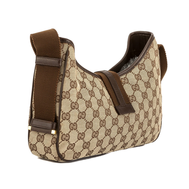 G*G Brown Leather GG Monogram Canvas Tote Bag (Pre Owned)