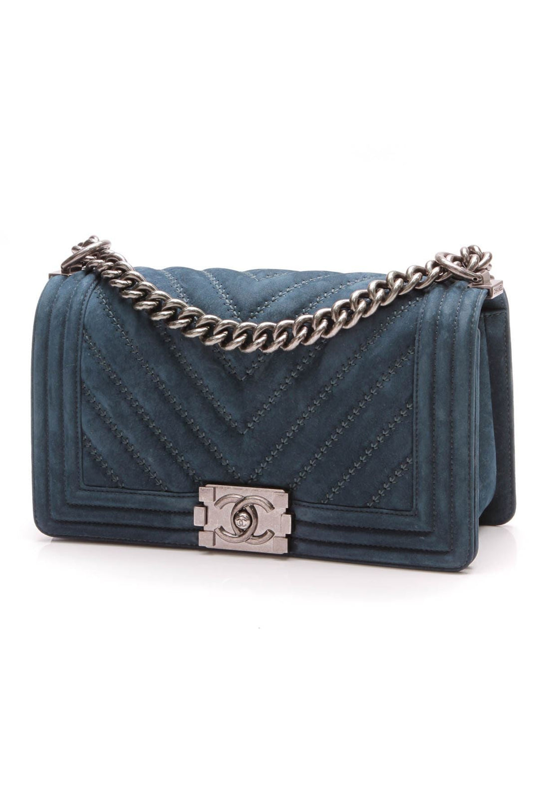 Chevron Boy Bag - Medium Blue
